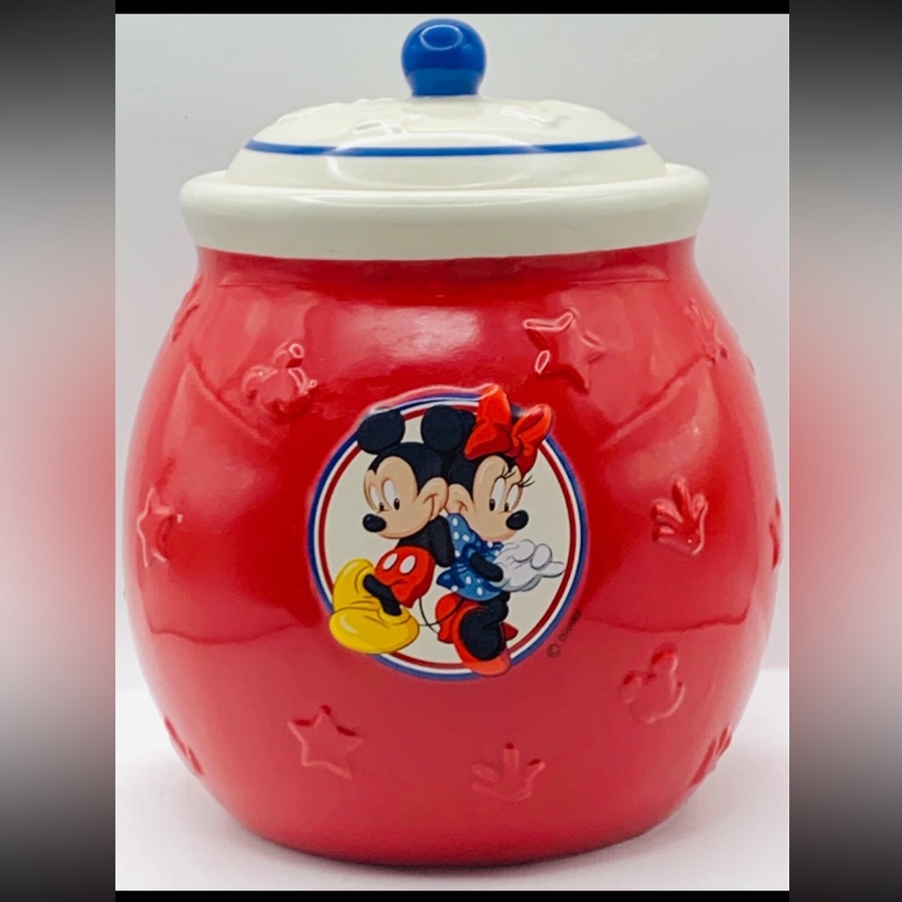 Micky and Minnie Mouse Disney Ceramic Cookie Jar/Canister